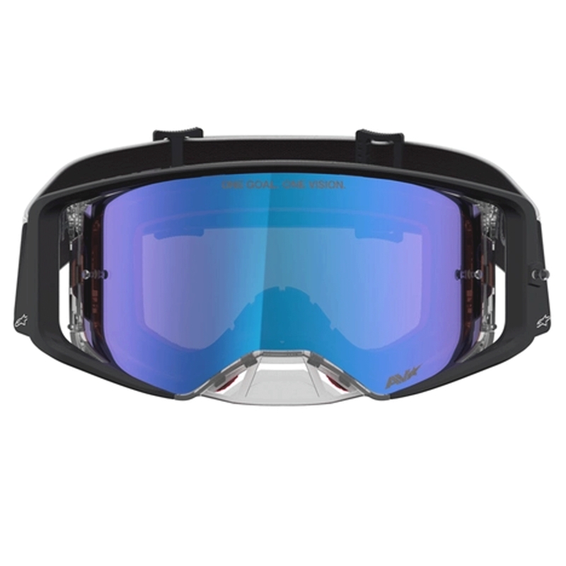 Motokros očala Alpinestars Supertech Atrox črno-srebrna