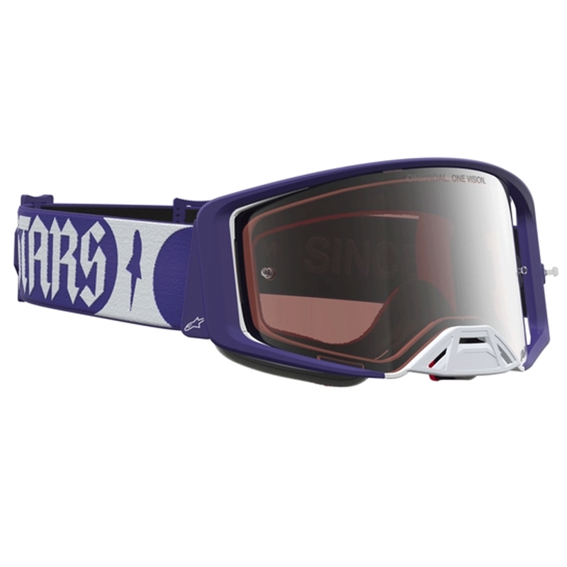 Motokros očala Alpinestars Supertech Atrox modro-bela