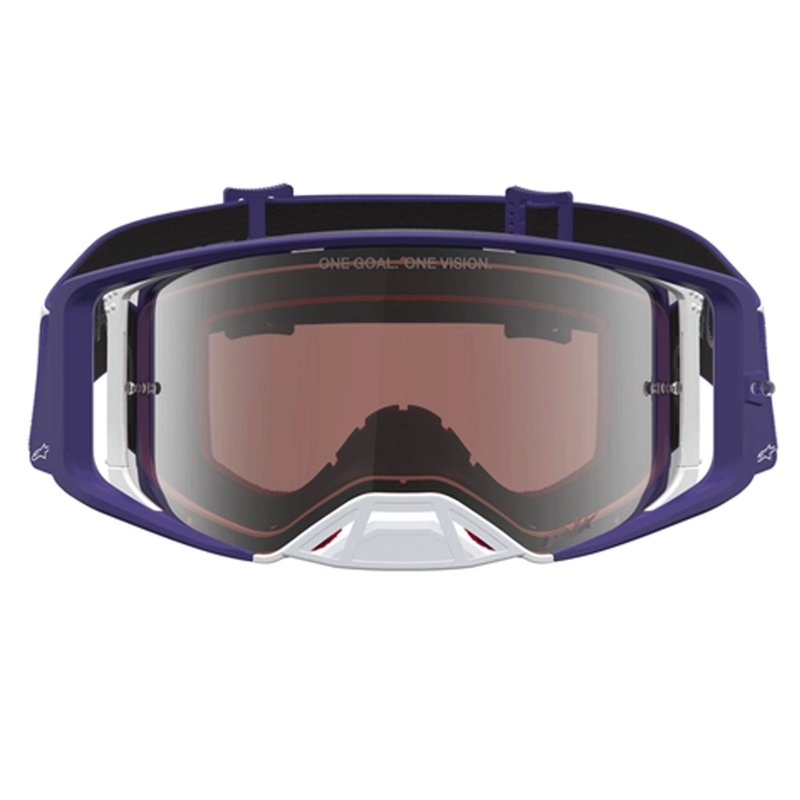 Motokros očala Alpinestars Supertech Atrox modro-bela