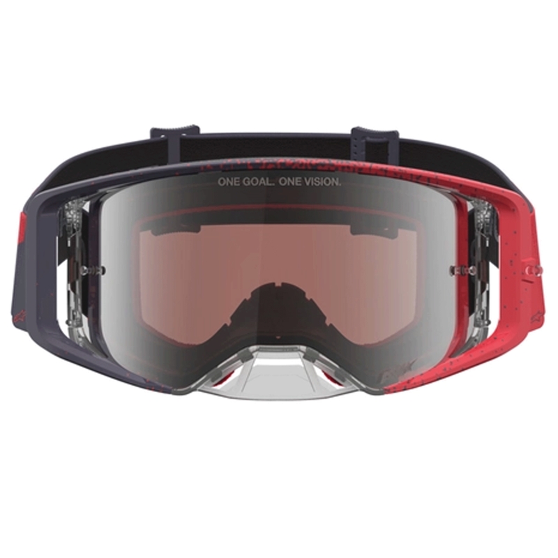 Motokros očala Alpinestars Supertech črno-rdeča