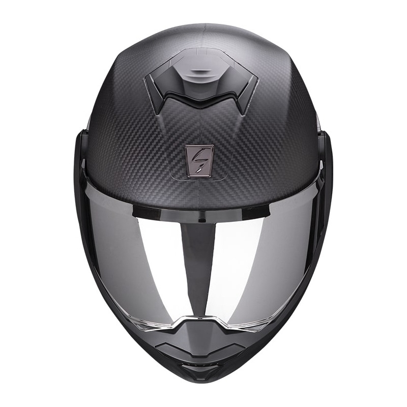 Čelada Scorpion EXO-TECH EVO Carbon, preklopna, mat črna - II. kakovost