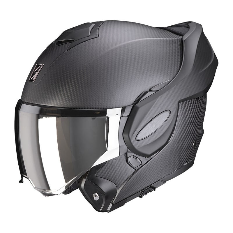 Čelada Scorpion EXO-TECH EVO Carbon, preklopna, mat črna - II. kakovost