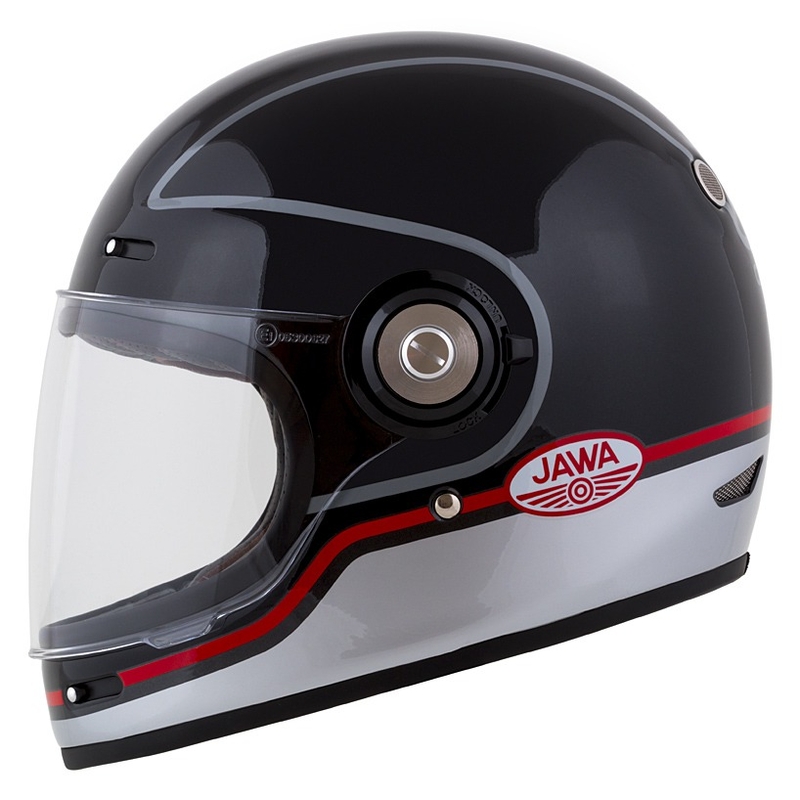 Cassida Fibre Jawa Sport integralna motoristična čelada črno-srebrno-rdeča 2 - II. kakovost