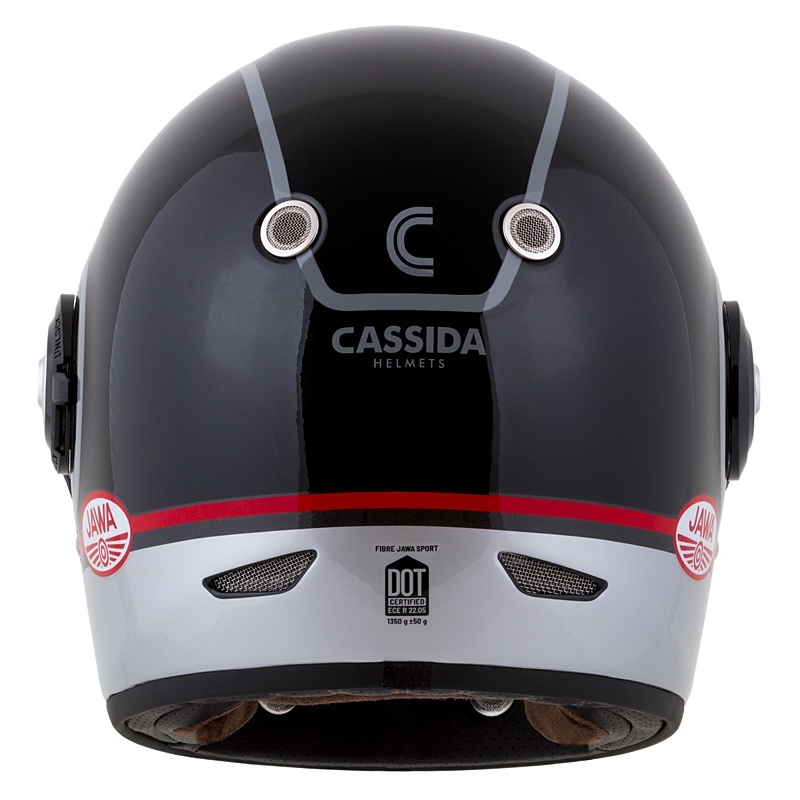 Cassida Fibre Jawa Sport integralna motoristična čelada črno-srebrno-rdeča 2 - II. kakovost
