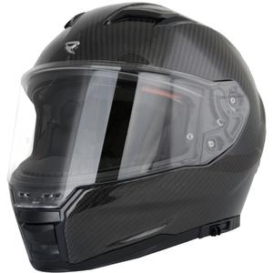Celoobrazna motoristična čelada Street Racer Titan Carbon black 2 - II. kakovost