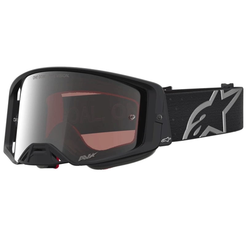 Motokros očala Alpinestars Supertech Vesta mat črno-srebrna