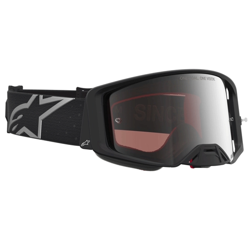 Motokros očala Alpinestars Supertech Vesta mat črno-srebrna