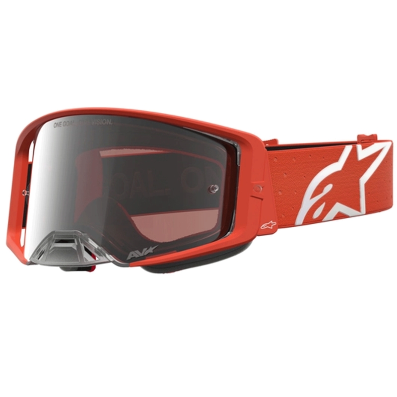Očala za motokros Alpinestars Supertech Vesta oranžno-srebrna