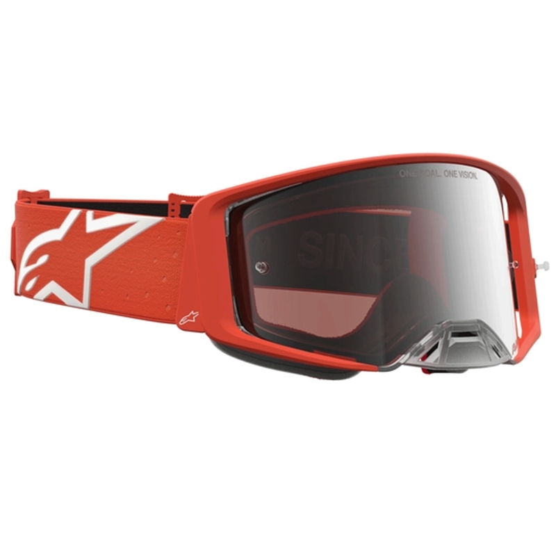 Očala za motokros Alpinestars Supertech Vesta oranžno-srebrna