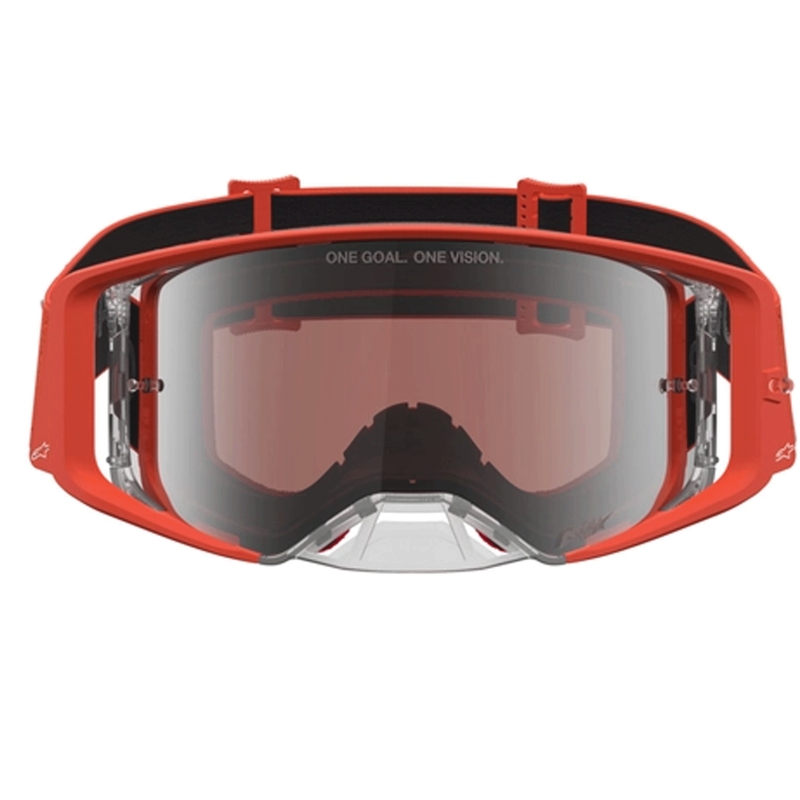 Očala za motokros Alpinestars Supertech Vesta oranžno-srebrna