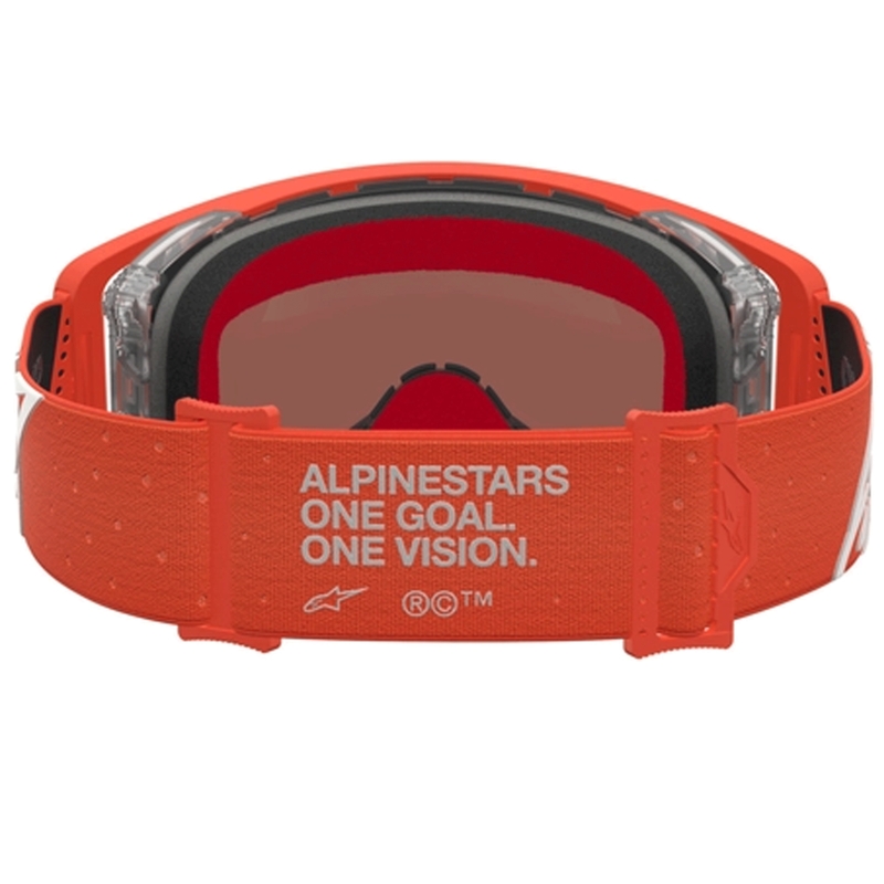 Očala za motokros Alpinestars Supertech Vesta oranžno-srebrna
