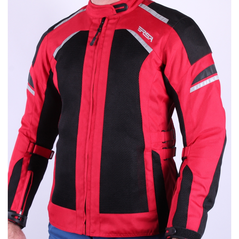 Ženska motoristična jakna RSA Viper Black and Red razprodaja