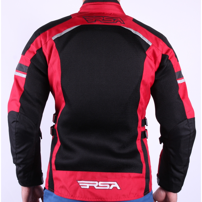 Ženska motoristična jakna RSA Viper Black and Red razprodaja