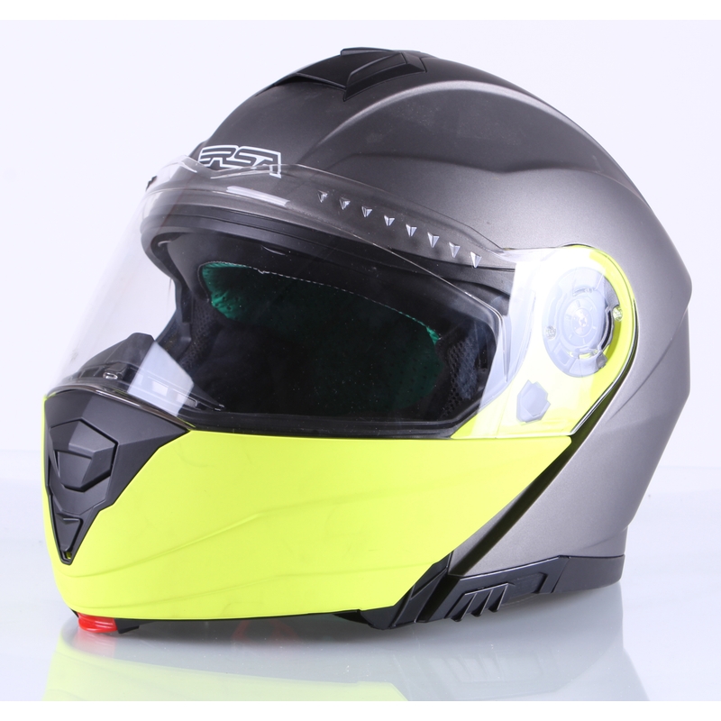 Motoristične čelade RSA Titanos sivo-fluo rumene barve razprodaja