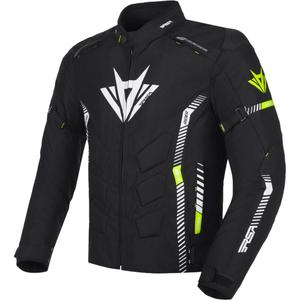 Motoristična jakna RSA Rider črno-bela-fluo rumena 2 - II. kakovost
