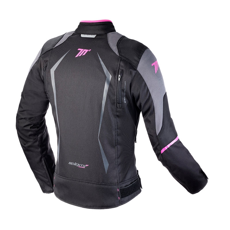 Ženska motoristična jakna SEVENTY DEGREES SD-JR49 črno-roza - II. kakovost