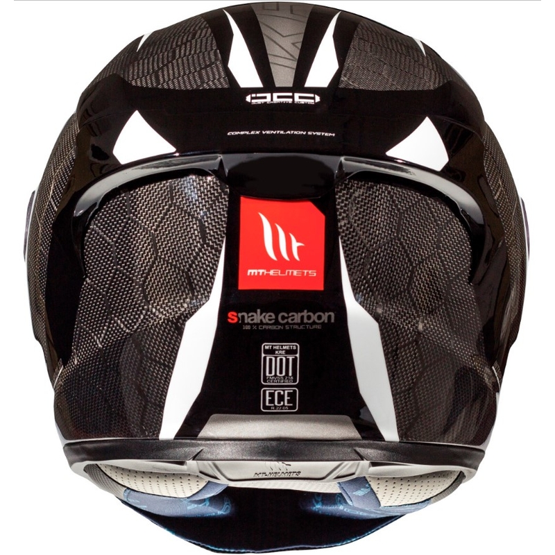 MT Kre Snake Carbon 2.0 Black and White Integral Motoristična čelada razprodaja