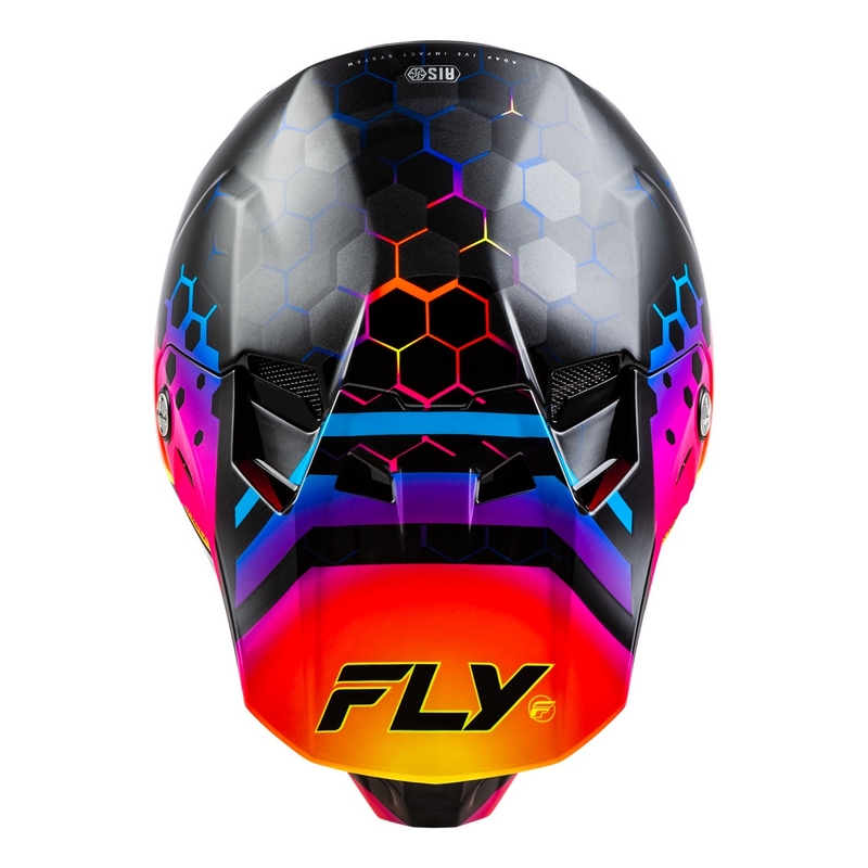 Motokros čelada FLY Racing Formula CC Tektonic črno-rumeno-roza - II. kakovost
