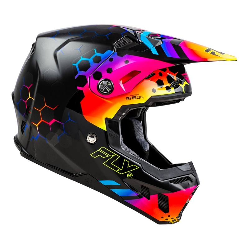 Motokros čelada FLY Racing Formula CC Tektonic črno-rumeno-roza - II. kakovost
