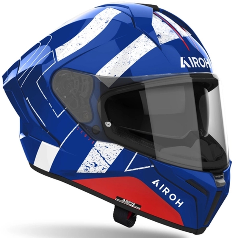 Integralna motoristična čelada Airoh MATRYX Scope modro-rdeča