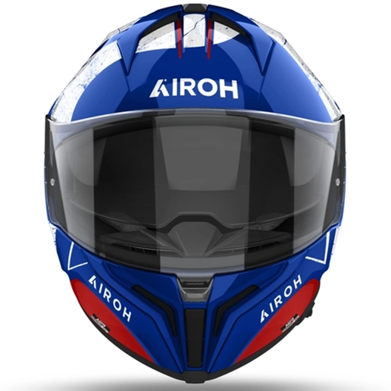 Integralna motoristična čelada Airoh MATRYX Scope modro-rdeča