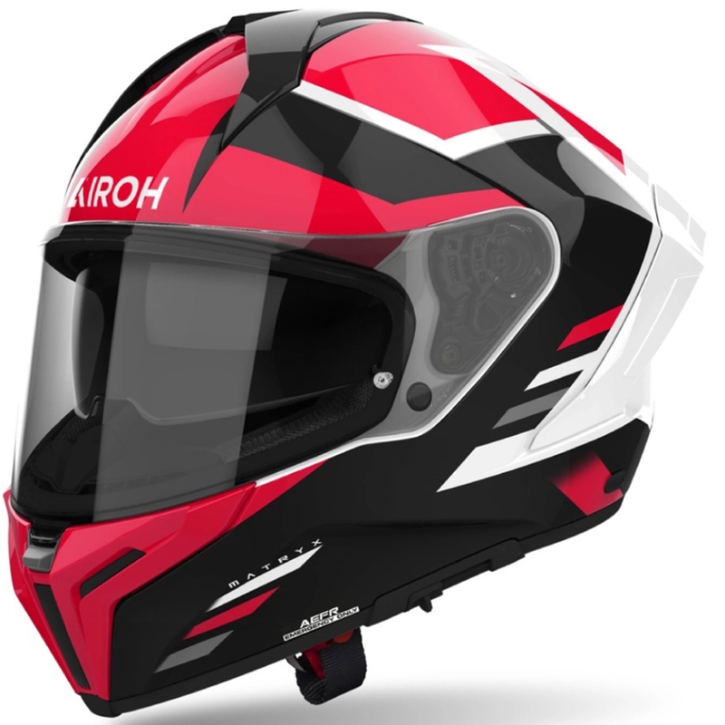 Integralna motoristična čelada Airoh MATRYX Thron rdeča