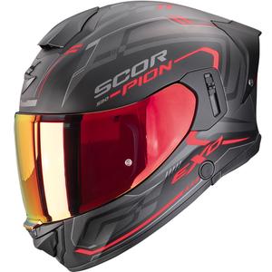 Scorpion EXO-530 Air Slope motoristična čelada z integriranim obrazom, mat črno-rdeča - II. kakovost