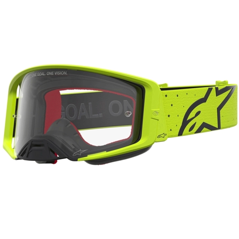 Motokros očala Alpinestars Supertech Vesta fluo rumeno-črna (prozorno pleksi steklo)