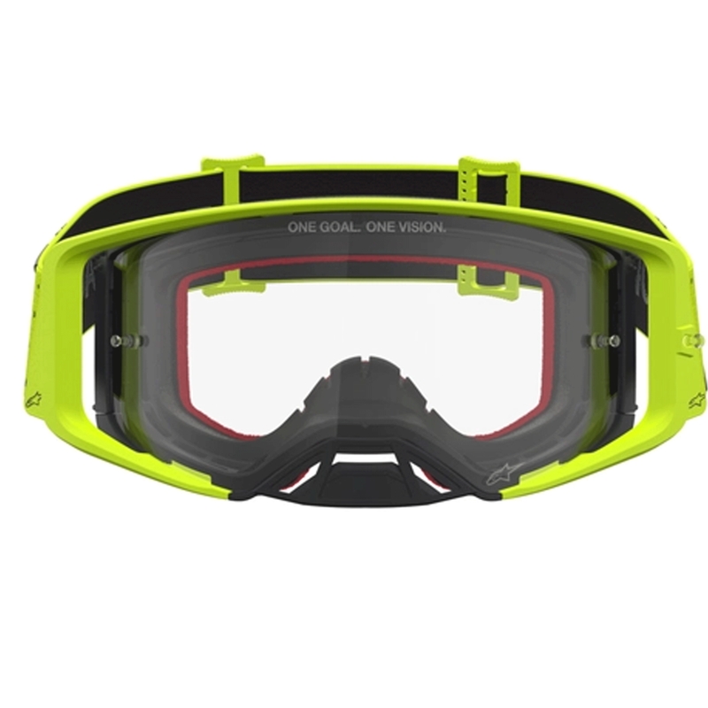 Motokros očala Alpinestars Supertech Vesta fluo rumeno-črna (prozorno pleksi steklo)