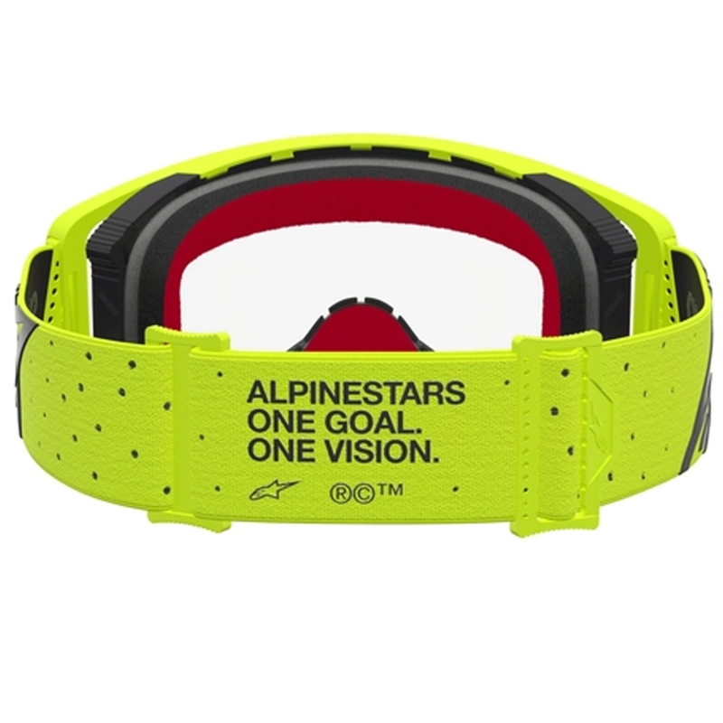 Motokros očala Alpinestars Supertech Vesta fluo rumeno-črna (prozorno pleksi steklo)