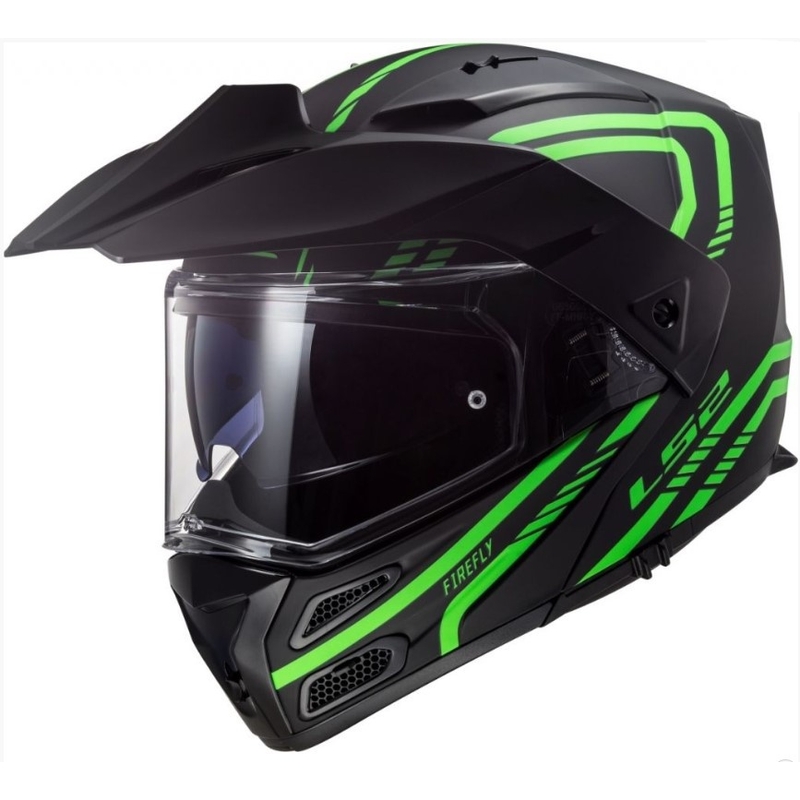 LS2 FF324 Metro EVO Firefly črno-fluo zelena čelada