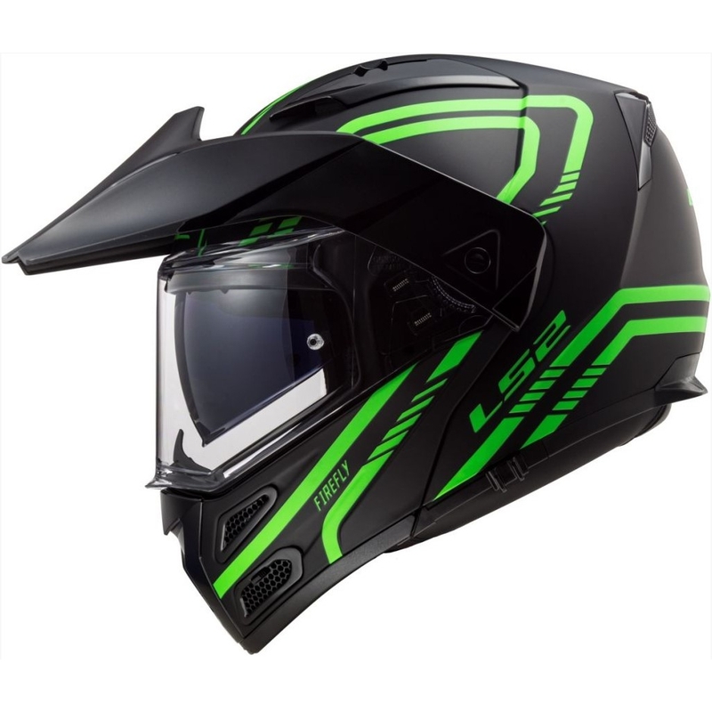 LS2 FF324 Metro EVO Firefly črno-fluo zelena čelada