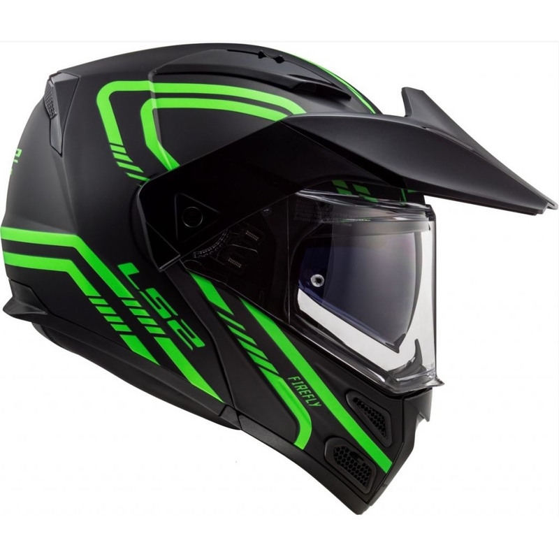 LS2 FF324 Metro EVO Firefly črno-fluo zelena čelada