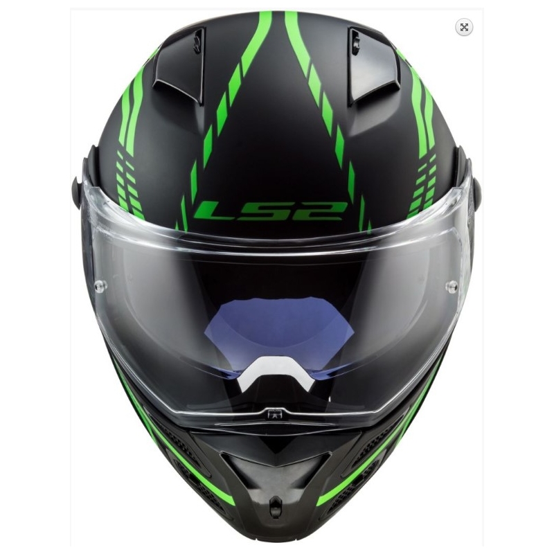 LS2 FF324 Metro EVO Firefly črno-fluo zelena čelada