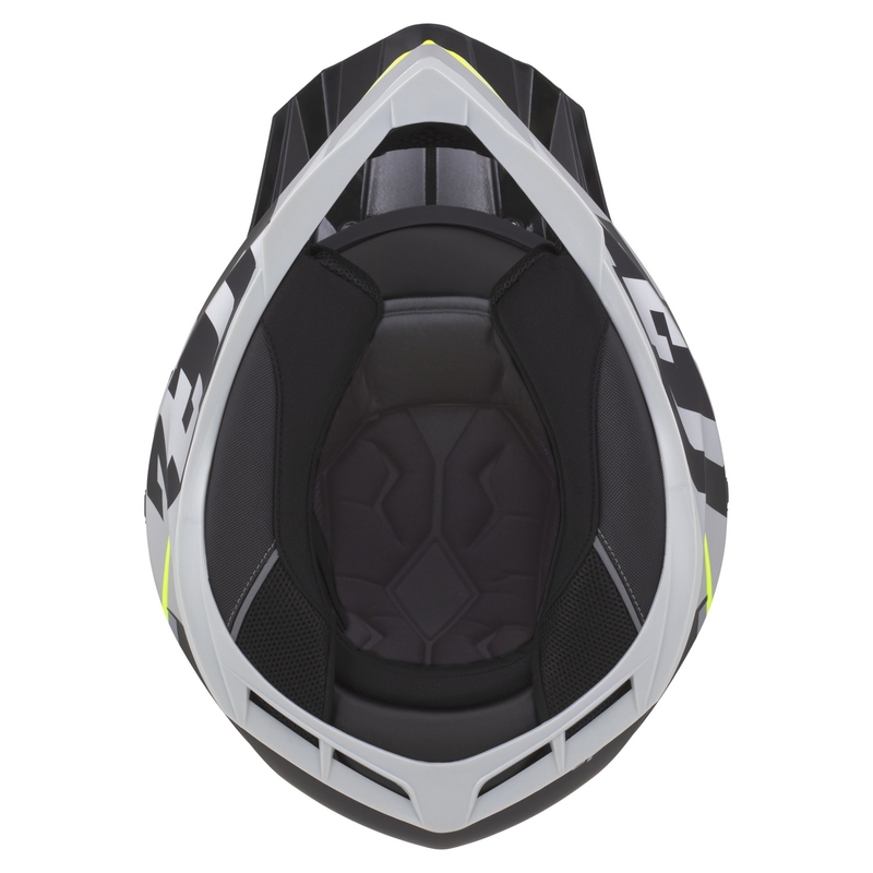 Otroška motokros čelada ZED X1.9D TENDO mat črna-temno siva-svetlo siva-fluo rumena - II. kakovost
