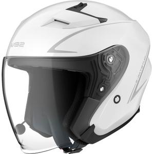 Odprta motoristična čelada SENA Outstar S glossy white - II. kakovost
