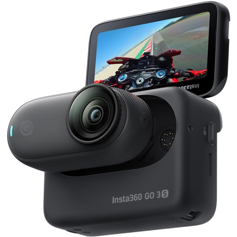 Insta360 GO 3S akcijska kamera za motor v čeladi, črna