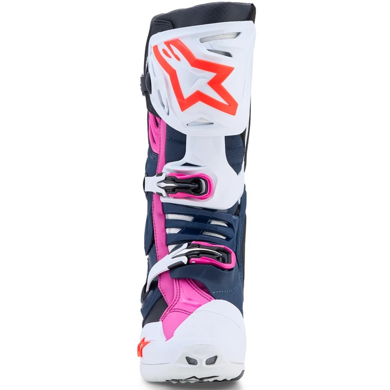 Motokros škornji Alpinestars TECH 10 Supervented temno modro-belo-črno-vijolični