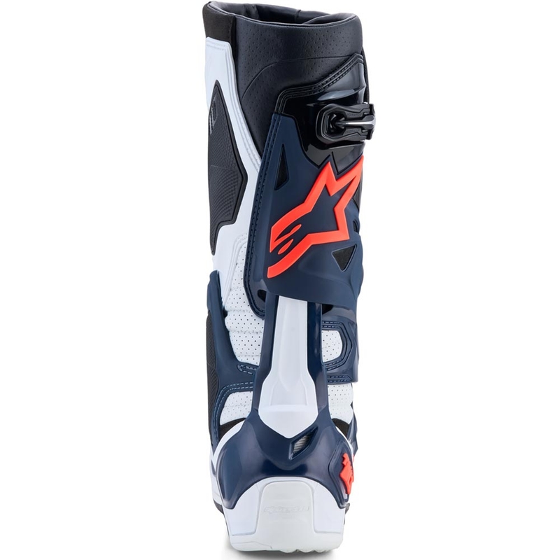 Motokros škornji Alpinestars TECH 10 Supervented temno modro-belo-črno-vijolični