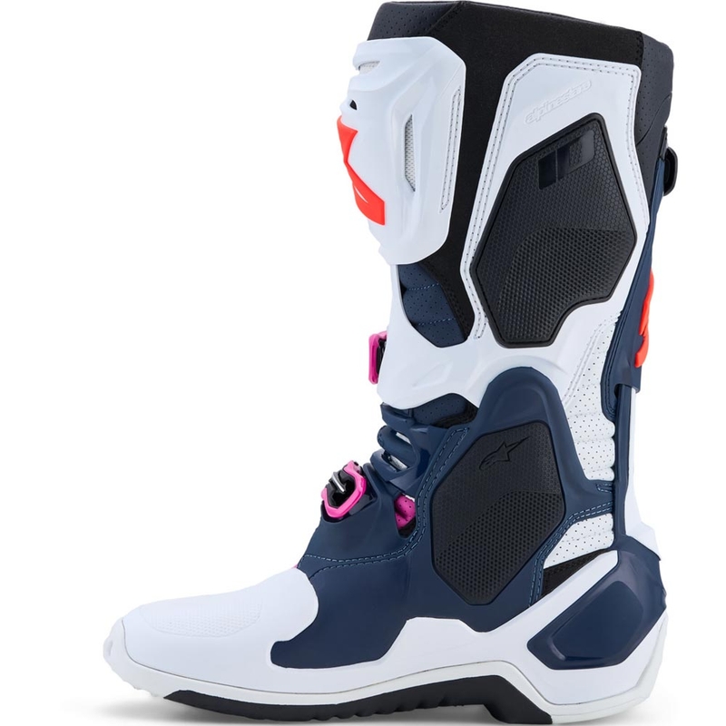 Motokros škornji Alpinestars TECH 10 Supervented temno modro-belo-črno-vijolični