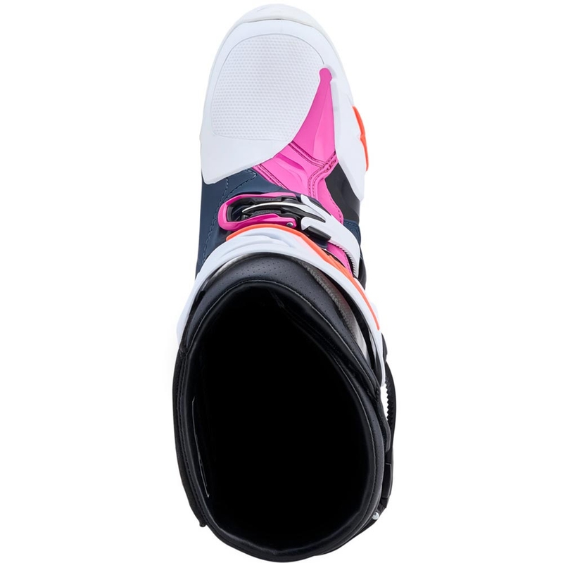 Motokros škornji Alpinestars TECH 10 Supervented temno modro-belo-črno-vijolični