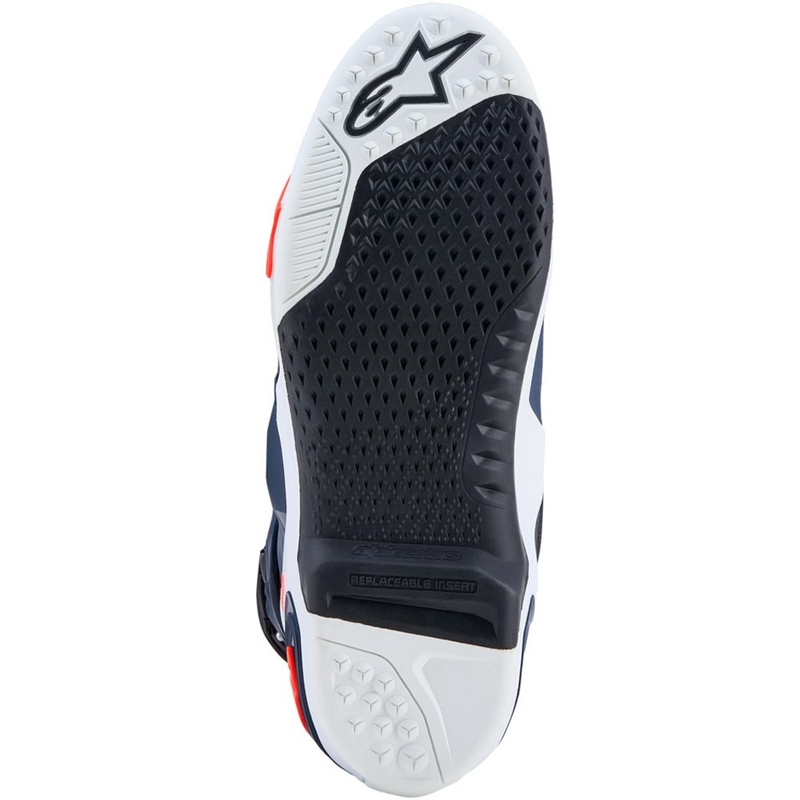 Motokros škornji Alpinestars TECH 10 Supervented temno modro-belo-črno-vijolični