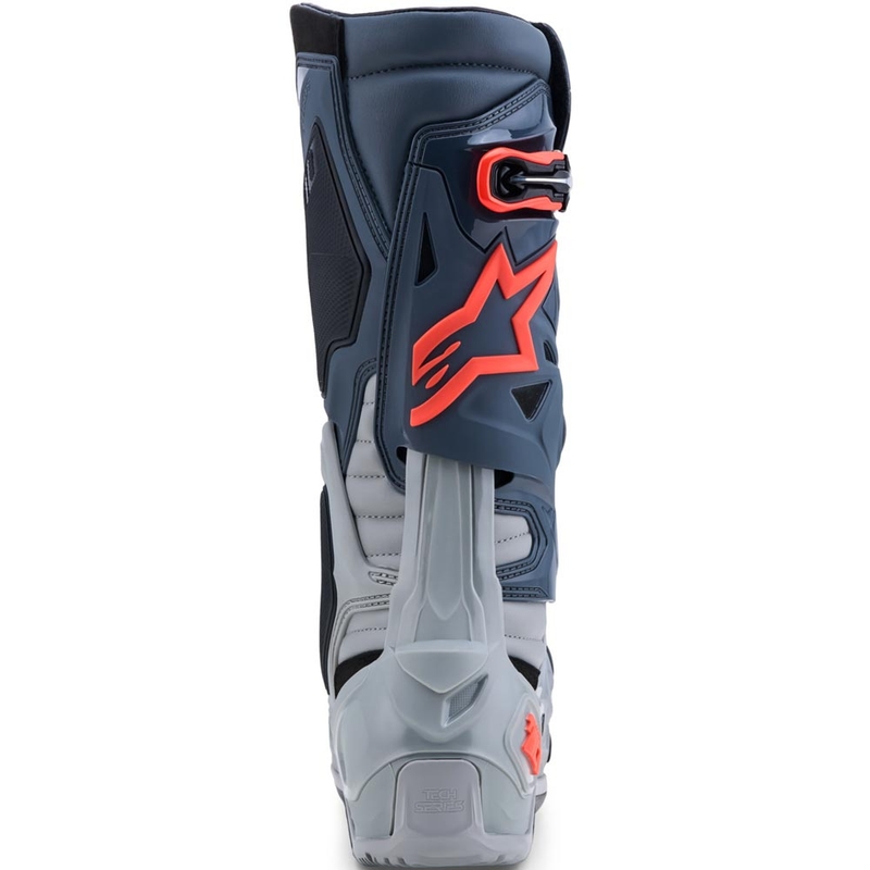Moto škornji Alpinestars Tech 10 Enduro sivo-temno sivo-fluo rdeči