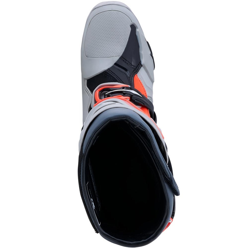 Moto škornji Alpinestars Tech 10 Enduro sivo-temno sivo-fluo rdeči