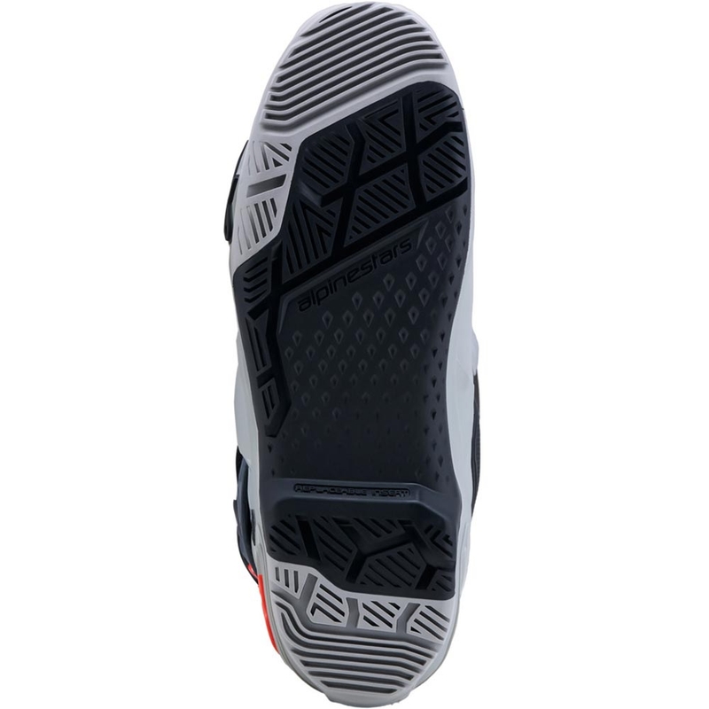 Moto škornji Alpinestars Tech 10 Enduro sivo-temno sivo-fluo rdeči