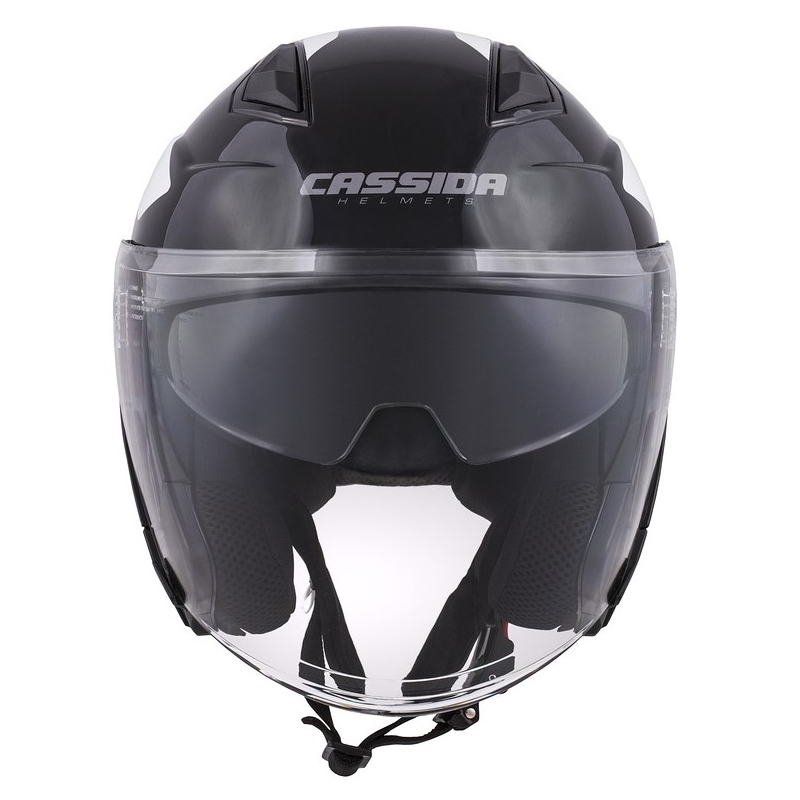 Cassida Jet Tech Corso Open motoristična čelada črno-bela
