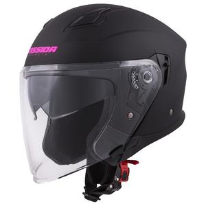 Cassida Jet Tech Open motoristična čelada črna in roza