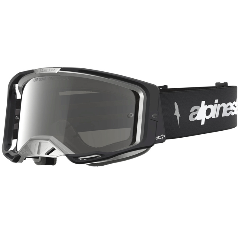 Motokros očala Alpinestars Vision 8 Amber črno-srebrna