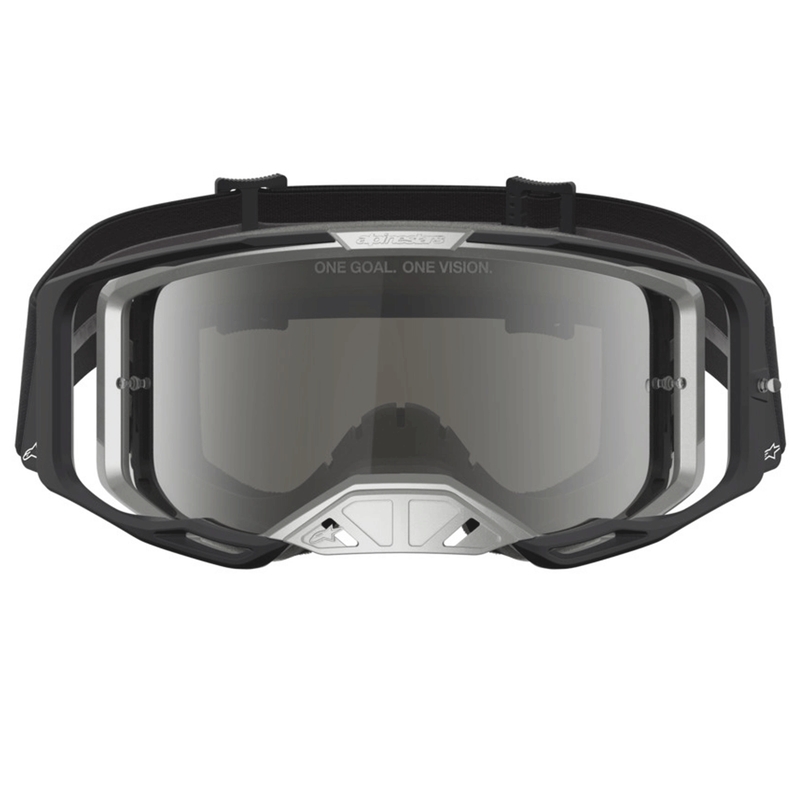 Motokros očala Alpinestars Vision 8 Amber črno-srebrna