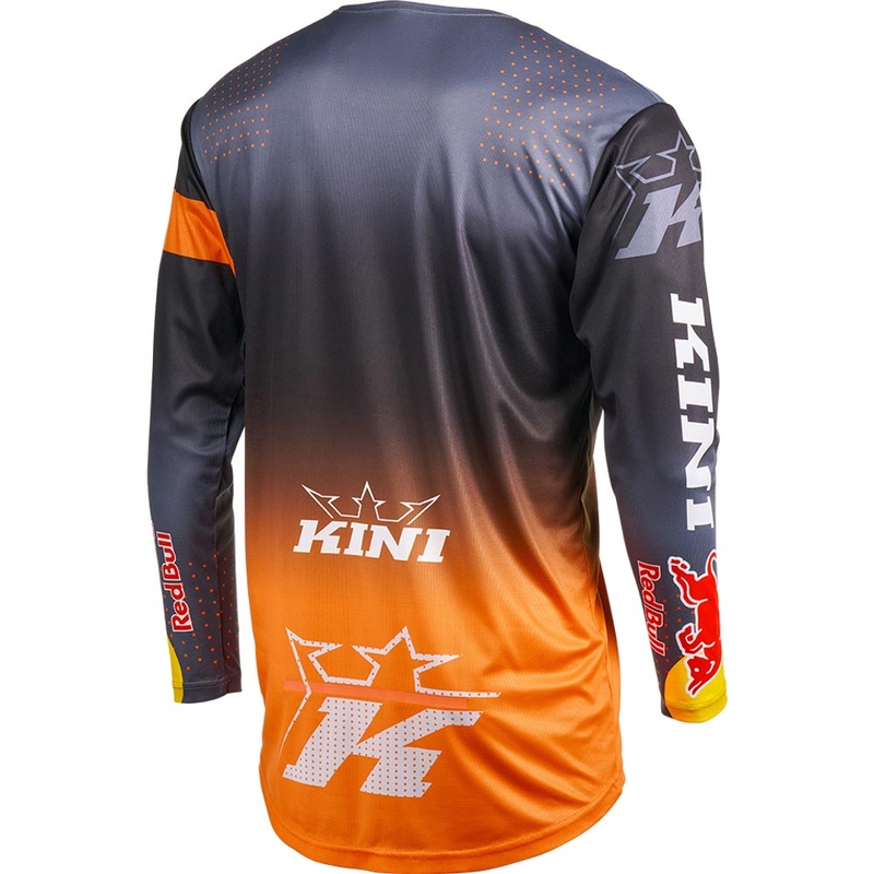Motokros dres KINI Red Bull 2.0 MXC sivo-oranžen